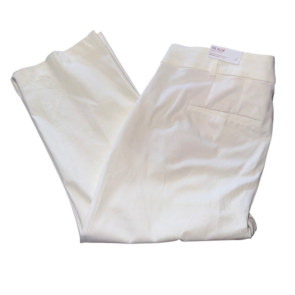 Lane Bryant Skinny Crop Pants 20 White The Allie Smart Stretch Trousers